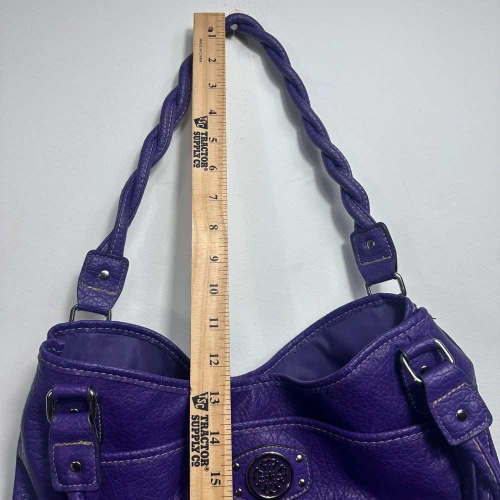 Treviso Purple Leather Women's Shoulder Bag‎ - Picture 6 of 11
